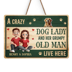 Maison de sécurité et d'amour inconditionnel - Panneau en bois personnalisé pour couple - Cadeau pour mari et femme, anniversaire, propriétaires d'animaux, amoureux des animaux