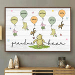 Grandma’s Love Lifts Us Up - Family Personalized Custom Horizontal Poster - Mother's Day, Gift For Grandma