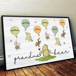 Grandma’s Love Lifts Us Up - Family Personalized Custom Horizontal Poster - Mother's Day, Gift For Grandma