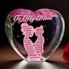 Mom Is The Heart Of The Family - Family Personalized Custom 3D Crystal Heart Shaped - Mother's Day, Gift For Mom, Daughter