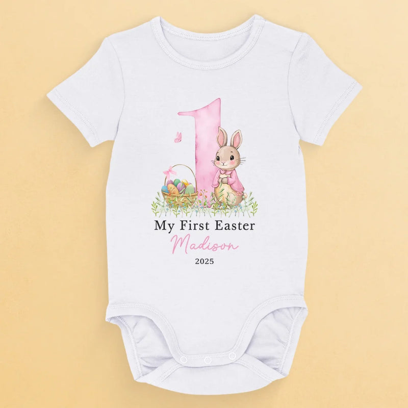 First Easter, Endless Cuddles - Family Personalized Custom Baby Onesie - Easter Gift For Baby Kids, Newborn Baby