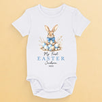 Bunny Bowties & Easter Vibes - Family Personalized Custom Baby Onesie - Easter Gift For Baby Kids, Newborn Baby