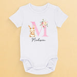 Dapper Bunny, First Easter - Family Personalized Custom Baby Onesie - Easter Gift For Baby Kids, Newborn Baby