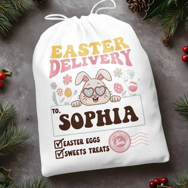 Easter Magic Begins With Sweet Surprises - Family Personalized Custom Favor Bag - Easter Gift For Kids, Baby