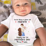 Custom Name First Mother's Day Gifts for Mommy - Personalized Baby Onesies