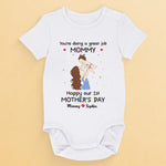 Custom Name First Mother's Day Gifts for Mommy - Personalized Baby Onesies
