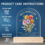 Mom We Love You - Family  Personalized Custom Shaped 3D LED Light - Mother's Day, Gift For Mom