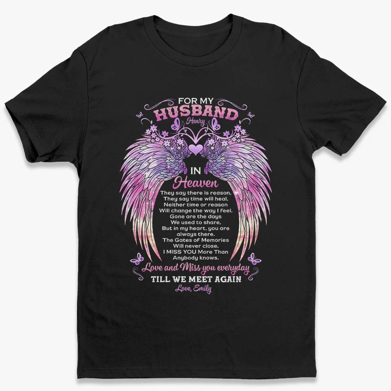 Love And Miss You Everyday Till We Meet Again - Memorial Personalized Custom Unisex T-shirt, Premium T-shirt, Hoodie - Sympathy Gift For Family Members