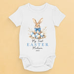 Bunny Bowties & Easter Vibes - Family Personalized Custom Baby Onesie - Easter Gift For Baby Kids, Newborn Baby