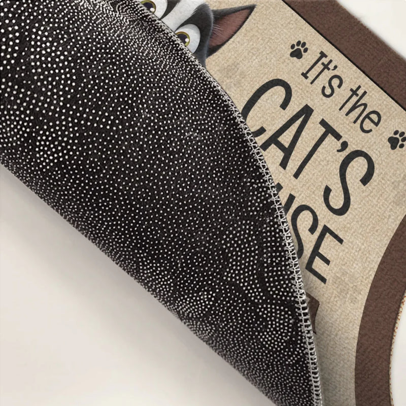 Home Is Where The Cat Rules - Cat Personalized Custom Home Decor Decorative Mat - House Warming Gift For Pet Owners, Pet Lovers