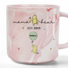 Mama Bear - Family Personalized Custom Marble Mug - Mother's Day, Gift For Mom, Grandma
