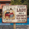 Happily Ever After, With A Side Of Grump - Couple Personalized Custom Home Decor Metal Sign - House Warming Gift For Husband Wife, Anniversary