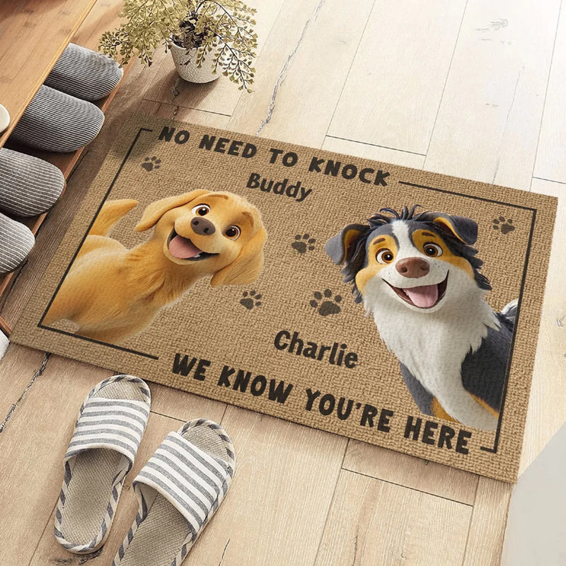 This House Runs On Love And Dog Hair - Dog Personalized Custom Home Decor Decorative Mat - House Warming Gift For Dog Lovers, Pet Lovers