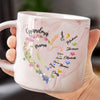 A Cup Full Of Love, One Name At A Time - Family Personalized Custom Marble Mug - Mother's Day, Gift For Mom, Grandma
