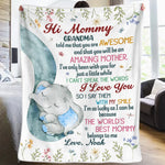 The World's Best Mommy - Family Personalized Custom Blanket - Mother's Day, Baby Shower Gift, Gift For New Moms, Mom