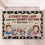 Happiness Starts With A Wagging Tail - Dog Personalized Custom Home Decor Decorative Mat - House Warming Gift For Pet Owners, Pet Lovers