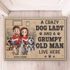 Messy House, Happy Dogs - Dog Personalized Custom Home Decor Decorative Mat - House Warming Gift For Pet Owners, Pet Lovers