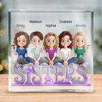 We Go Together Like Coffee And Donuts - Bestie Personalized Custom Square Shaped Acrylic Plaque - Gift For Sisters, Best Friends