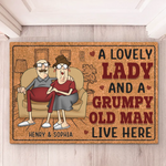 A Lifetime Of Love, Laughter - Couple Personalized Custom Home Decor Decorative Mat - House Warming Gift For Husband Wife, Anniversary