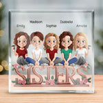 Real Queens Fix Each Other’s Crowns - Bestie Personalized Custom Square Shaped Acrylic Plaque - Gift For Best Friends, BFF, Sisters