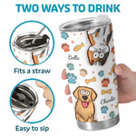 Cuteness Overload In Every Sip - Dog & Cat Personalized Custom 3D Inflated Effect Printed Tumbler - Gift For Pet Owners, Pet Lovers