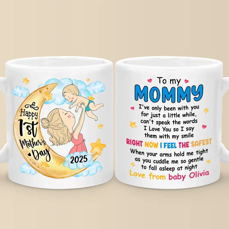 From My Tiny Hands To Your Big Heart - Family Personalized Custom Mug - Mother's Day, Baby Shower Gift, Gift For First Mom