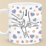 Holding Mama’s Love Forever - Family Personalized Custom 3D Inflated Effect Printed Mug - Mother's Day Gift For Mom, Grandma