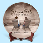 Side By Side, We’re Unstoppable - Couple Personalized Custom Ceramic Plate - Gift For Husband Wife, Anniversary