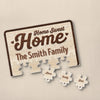 Home Sweet Home, Forever Loved - Family Personalized Custom Acrylic Puzzle Key Holder - House Warming Gift For Family Members