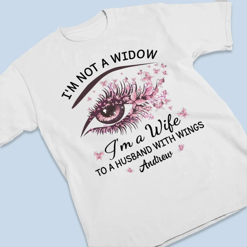 I'm A Wife To A Husband With Wings - Memorial Personalized Custom Unisex T-shirt, Premium T-shirt, Hoodie - Sympathy Gift For Family Members