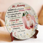 Custom Photo Our First Miracle, Our Forever Love - Family Personalized Custom Ceramic Plate - Mother's Day, Baby Shower Gift, Gift For New Moms, Mom