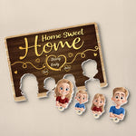 The Key To A Tidy And Welcoming Home - Family Personalized Custom Acrylic Puzzle Key Holder - House Warming Gift For Family Members