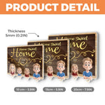 The Key To A Tidy And Welcoming Home - Family Personalized Custom Acrylic Puzzle Key Holder - House Warming Gift For Family Members