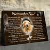 Custom Photo Remember Me With Smiles - Memorial Personalized Custom Horizontal Canvas - Sympathy Gift For Pet Owners, Pet Lovers
