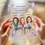 Together, Always Stronger - Bestie Personalized Custom Rectangle Shaped Acrylic Plaque - Gift For Best Friends, BFF