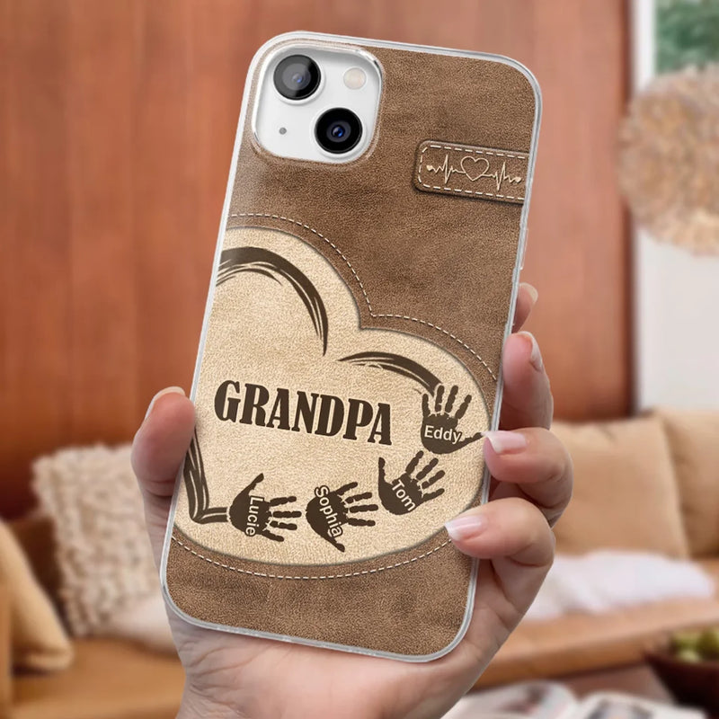 The Heart Of Our Home Is Family - Family Personalized Custom Clear Phone Case - Gift For Family Members