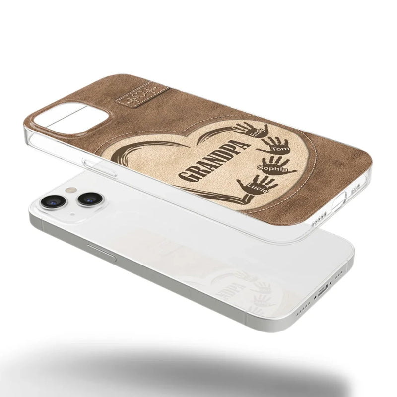 The Heart Of Our Home Is Family - Family Personalized Custom Clear Phone Case - Gift For Family Members