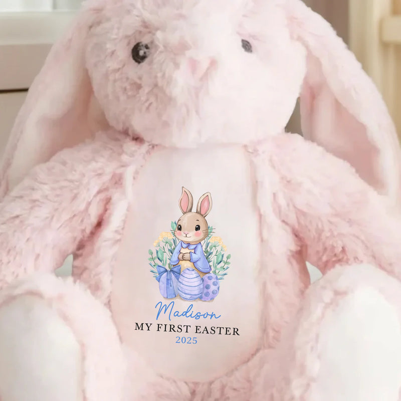 My First Easter - Family Personalized Custom Easter Bunny Plush - Easter Gift For Baby