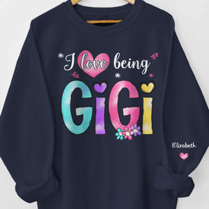 Moments précieux avec les petits-enfants - Sweat-shirt unisexe personnalisé avec motif sur la manche - Fête des Mères, cadeau pour maman, grand-mère