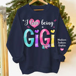 Cherished Moments with Grandkids - Family Personalized Custom Unisex Sweatshirt, Hoodie With Design On Sleeve - Mother's Day, Gift For Grandma