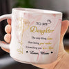 Mom Makes The World Brighter - Family Personalized Custom Marble Mug - Mother's Day, Gift For Mom, Daughter