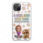 Paws, Love & Unbreakable Bonds - Dog Personalized Custom 3D Inflated Effect Printed Clear Phone Case - Gift For Pet Owners, Pet Lovers