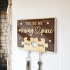 Together, We Complete The Puzzle Of Love - Couple Personalized Custom Acrylic Puzzle Key Holder - House Warming Gift For For Husband Wife, Anniversary