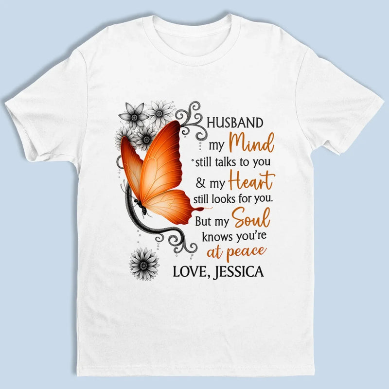 We Are Bound By Love And Wings - Memorial Personalized Custom Unisex T-shirt, Premium T-shirt, Hoodie - Sympathy Gift For Wife