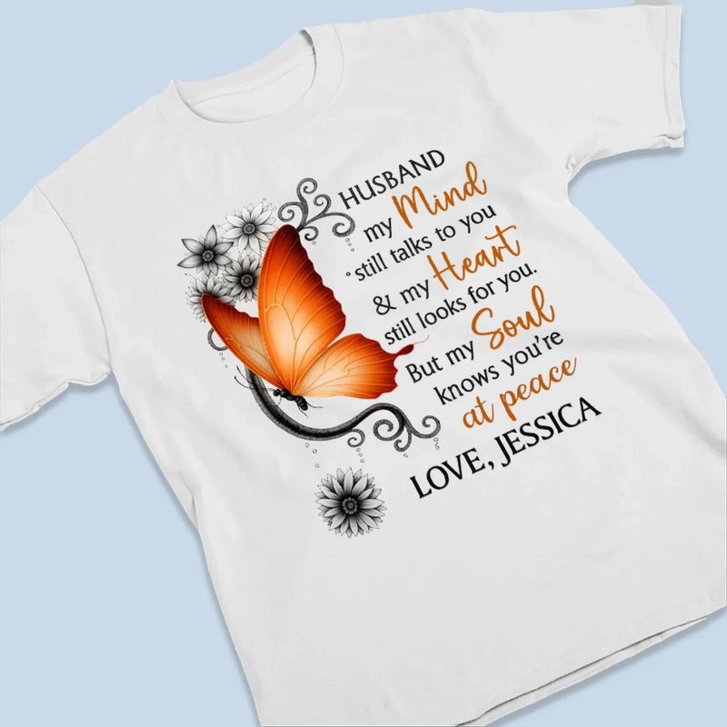We Are Bound By Love And Wings - Memorial Personalized Custom Unisex T-shirt, Premium T-shirt, Hoodie - Sympathy Gift For Wife