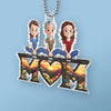 Love You To The Moon And Back - Family Personalized Custom Car Ornament - Acrylic Custom Shaped - Mother's Day, Gift For Mom, Grandma