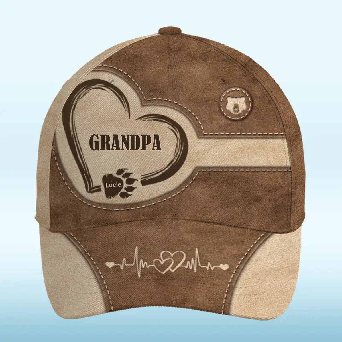 Dad’s Love Builds Strong Foundations - Family Personalized Custom Hat, All Over Print Classic Cap - Gift For Family Members