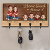 La maison est là où l'amour grandit - Porte-clés personnalisé pour la décoration intérieure de la famille, porte-clés - Cadeau de pendaison de crémaillère pour les membres de la famille