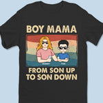 From Son Up To Son Down - Family Personalized Custom Unisex T-shirt, Premium T-shirt, Hoodie - Mother's Day Gift For Mom, Sons