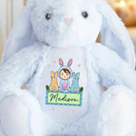 Easter Vibes, Bunny Cuddles - Family Personalized Custom Easter Bunny Plush - Easter Gift For Family Members